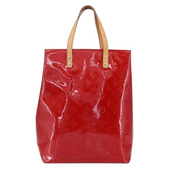 LOUIS VUITTON Monogram Vernis Reade MM Hand Bag Red Rouge M91086 LV Auth ep12185 - Picture 2 of 16
